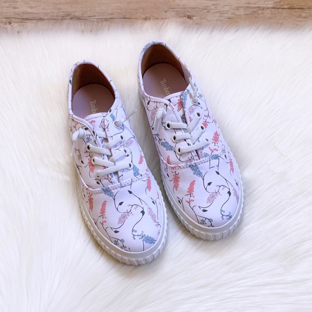 Timberland Newport Bay White Floral Canvas Sneaker - Picture 3 of 6